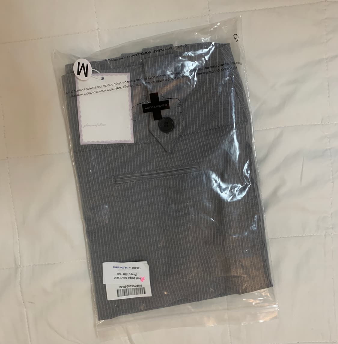 (pleasenofollow) Luci Stripe Short Skirt 상품이미지2