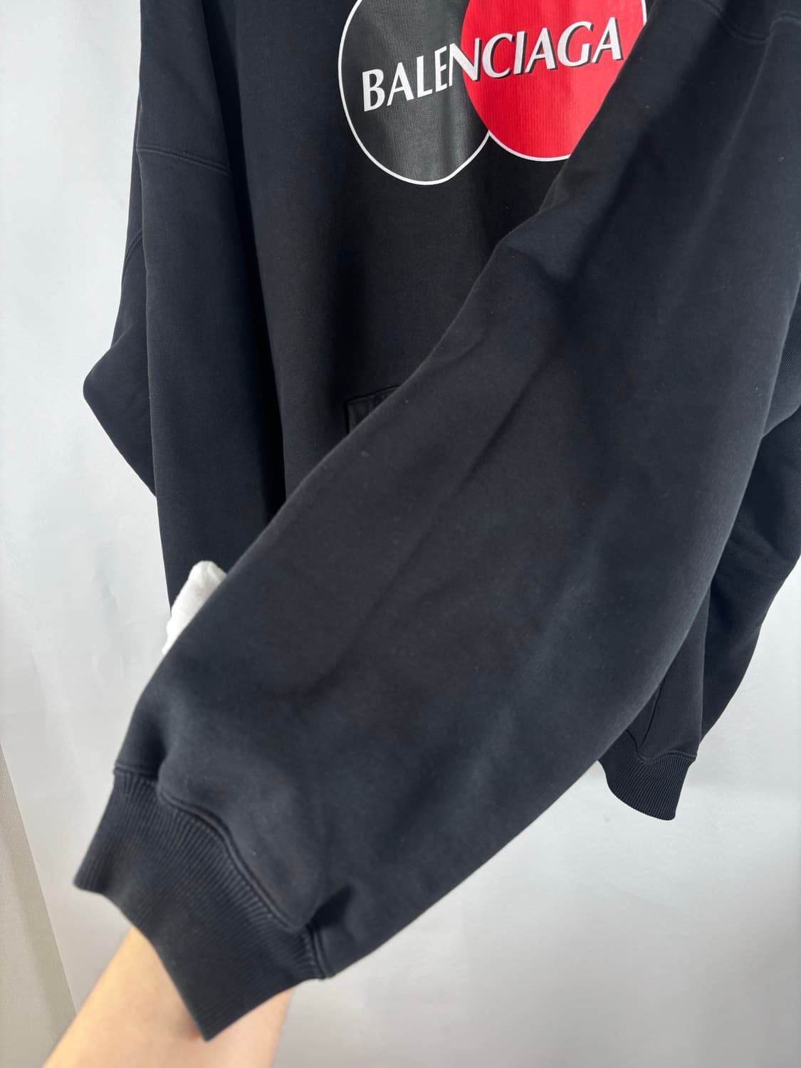 (정품)발렌시아가 마스터 오버 후드티 블랙 상품이미지5