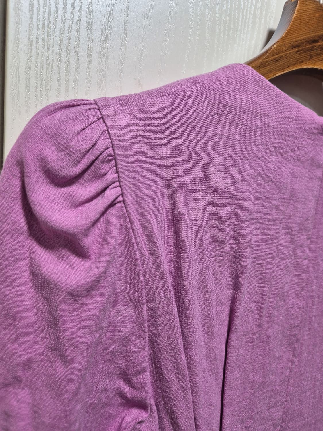 (타임세일) 라벤더 린넨 롱원피스 퍼프 반팔 상품이미지7