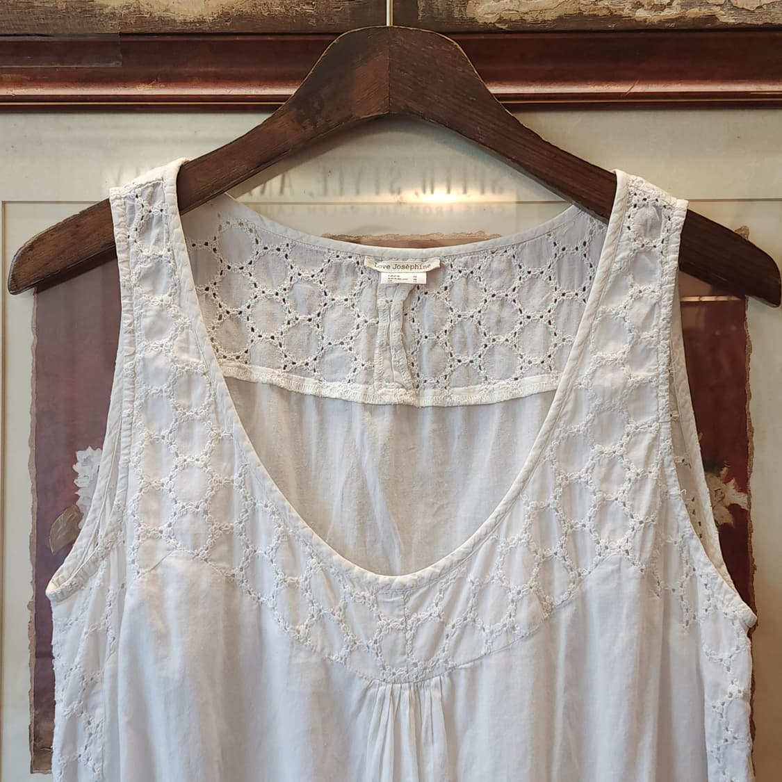90s 빈티지 블라우스 화이트 프첸치 레이스 원피스 모리걸 42 상품이미지3