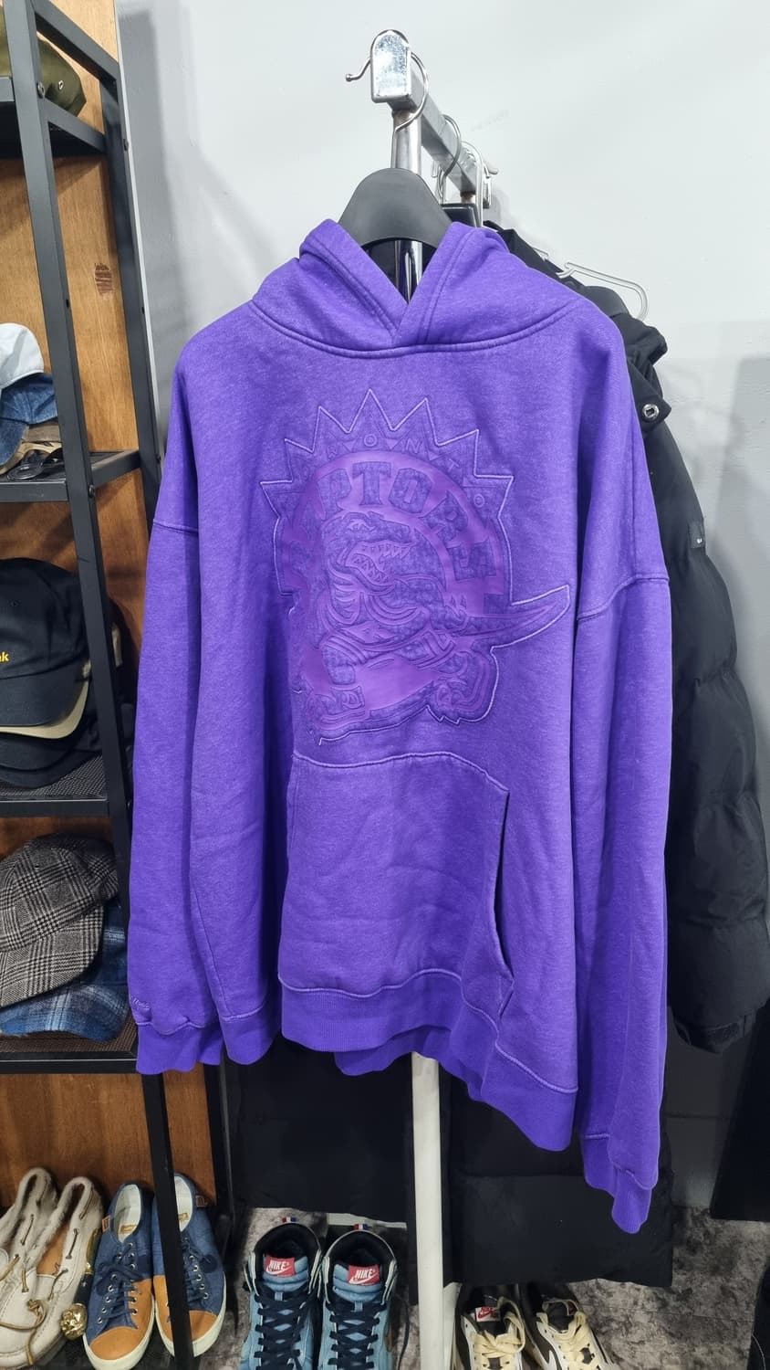 (미첼 엔 네스) 토론토 퍼플 후드티 기모 105적당 (표기L) 상태좋음 상품이미지1