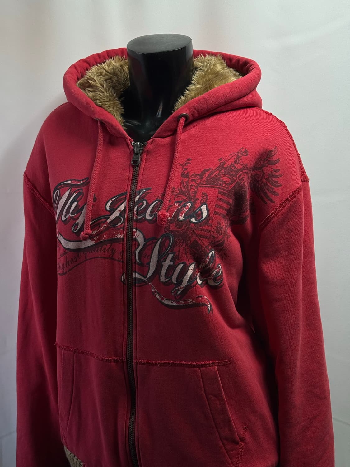 tbj jeans co / y2k 프린팅 플러프 후드 집업 상품이미지2