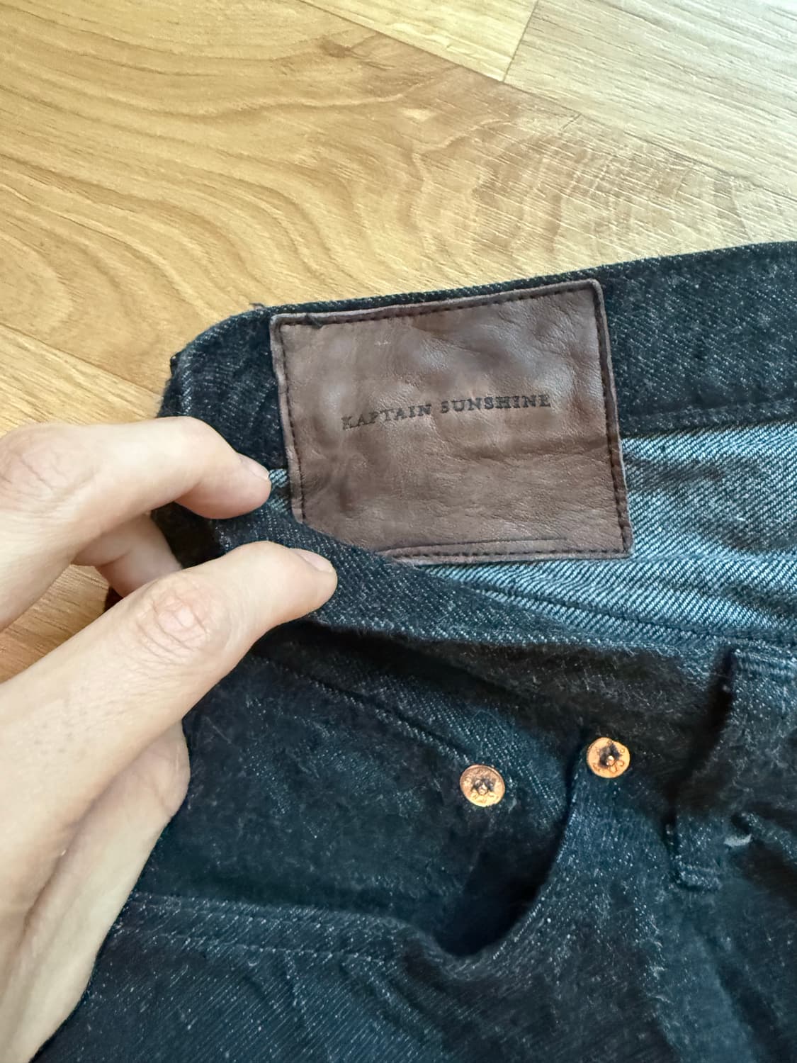 캡틴선샤인 5P 지퍼 데님 (블랙 원워시, 32사이즈) 상품이미지2