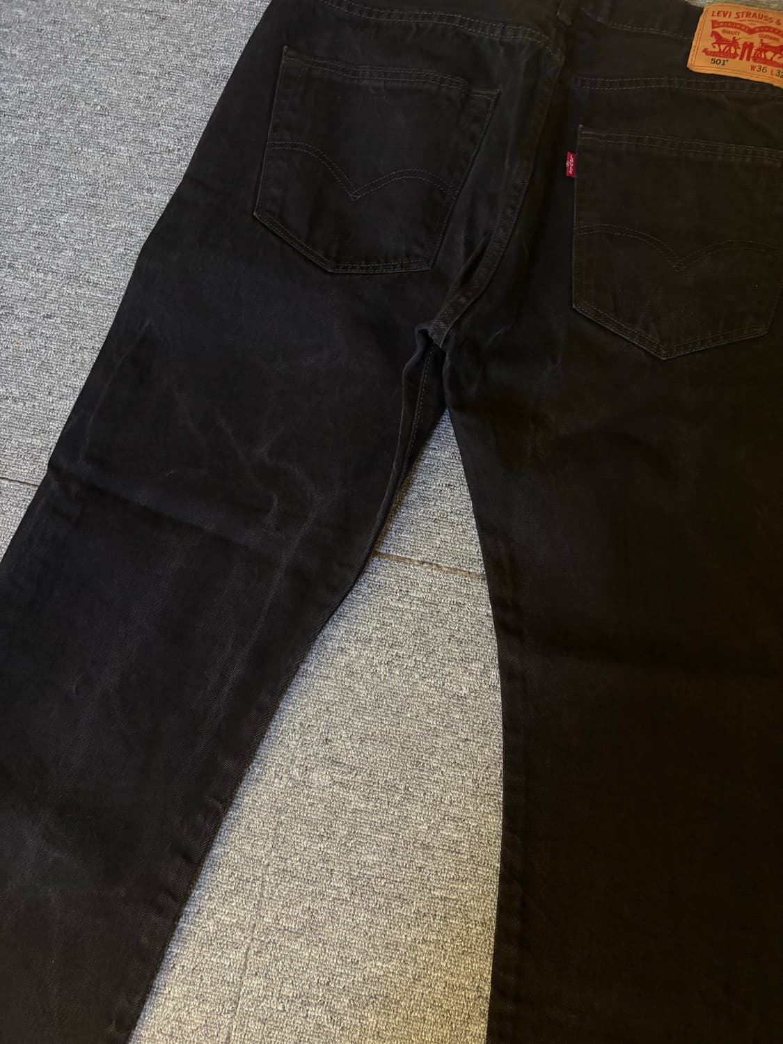 [W36 L32] 리바이스501 블랙 데님팬츠/ 17 상품이미지4
