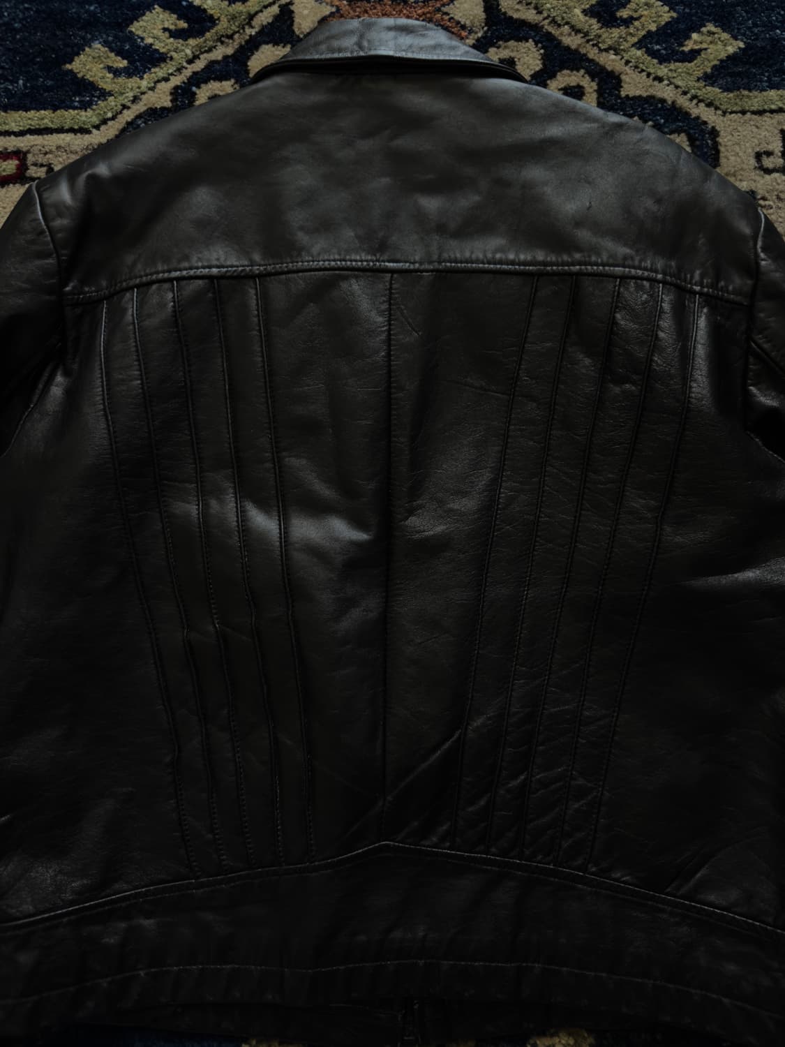 80s Wilsons black Whisker Leather Jacket 상품이미지8