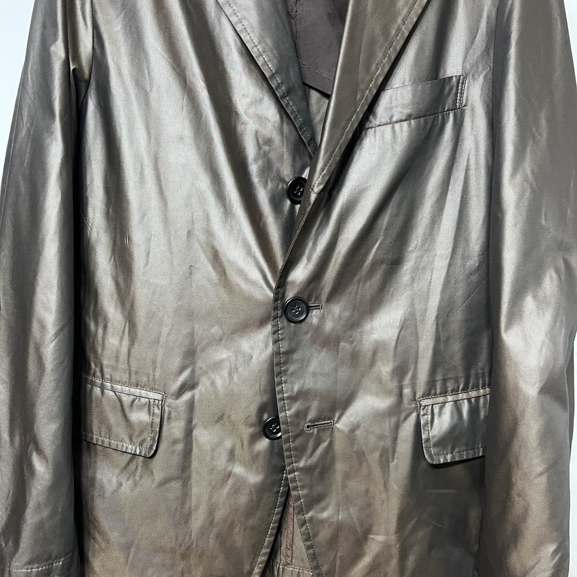 이세이 미야케 3버튼 나일론 재킷 브라운 상품이미지2