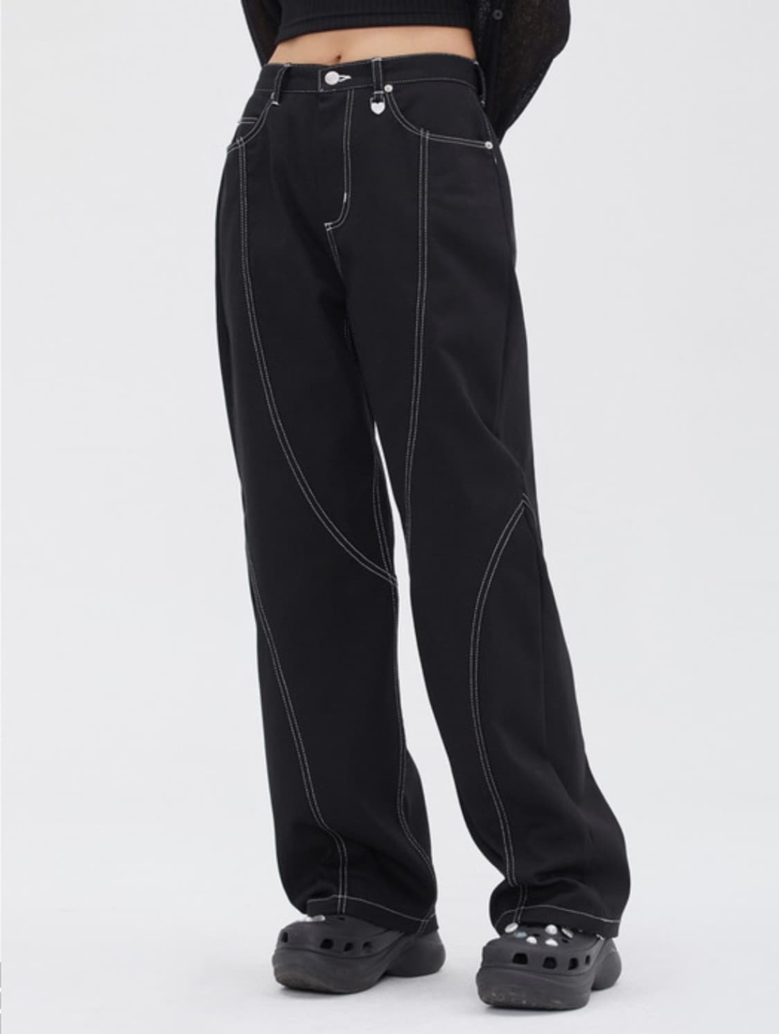 타케토 커브드 스티치 팬츠 상품이미지1