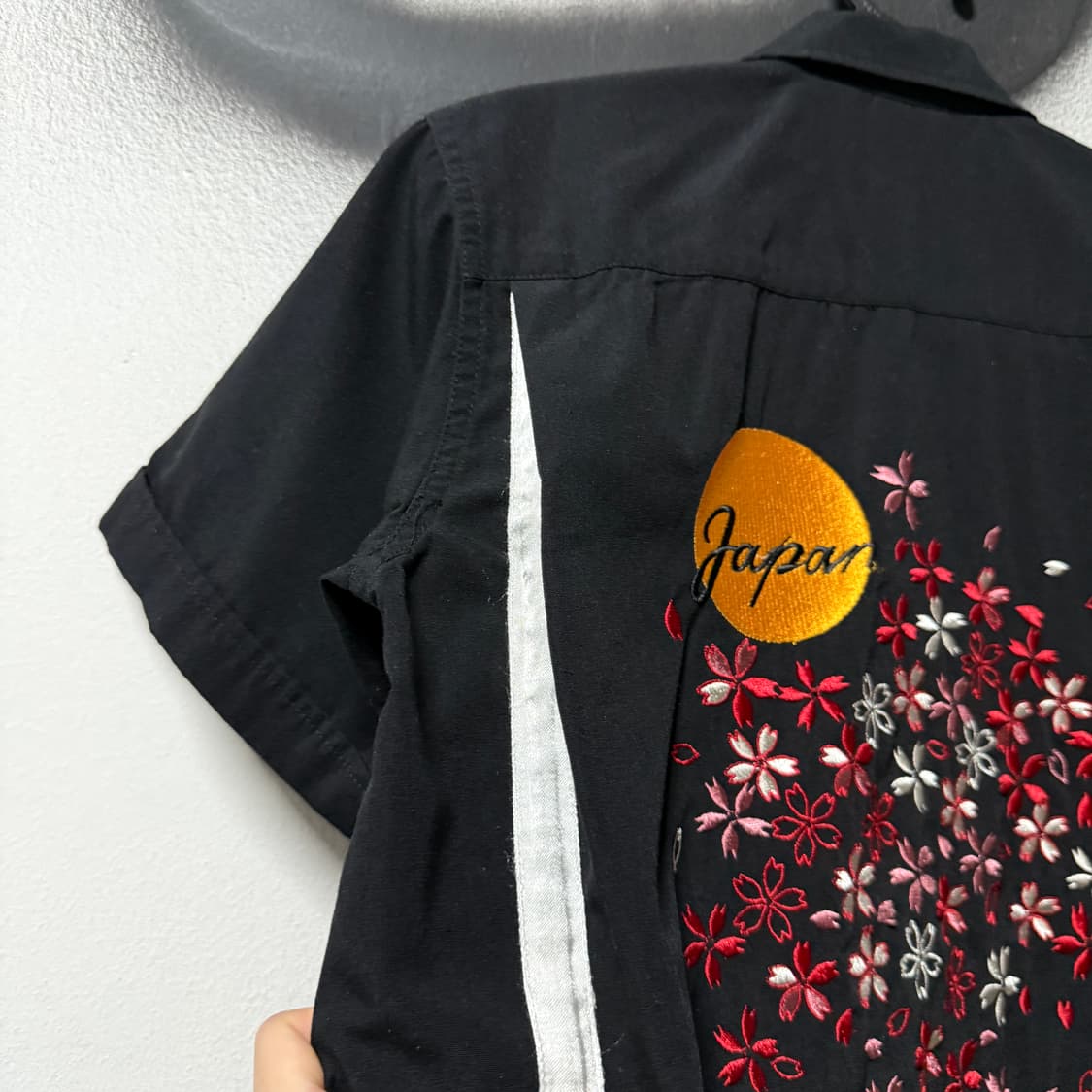VTG 빈티지 재패니즈 오리엔탈 하라주쿠 자수 디테일 반팔 셔츠 상품이미지6