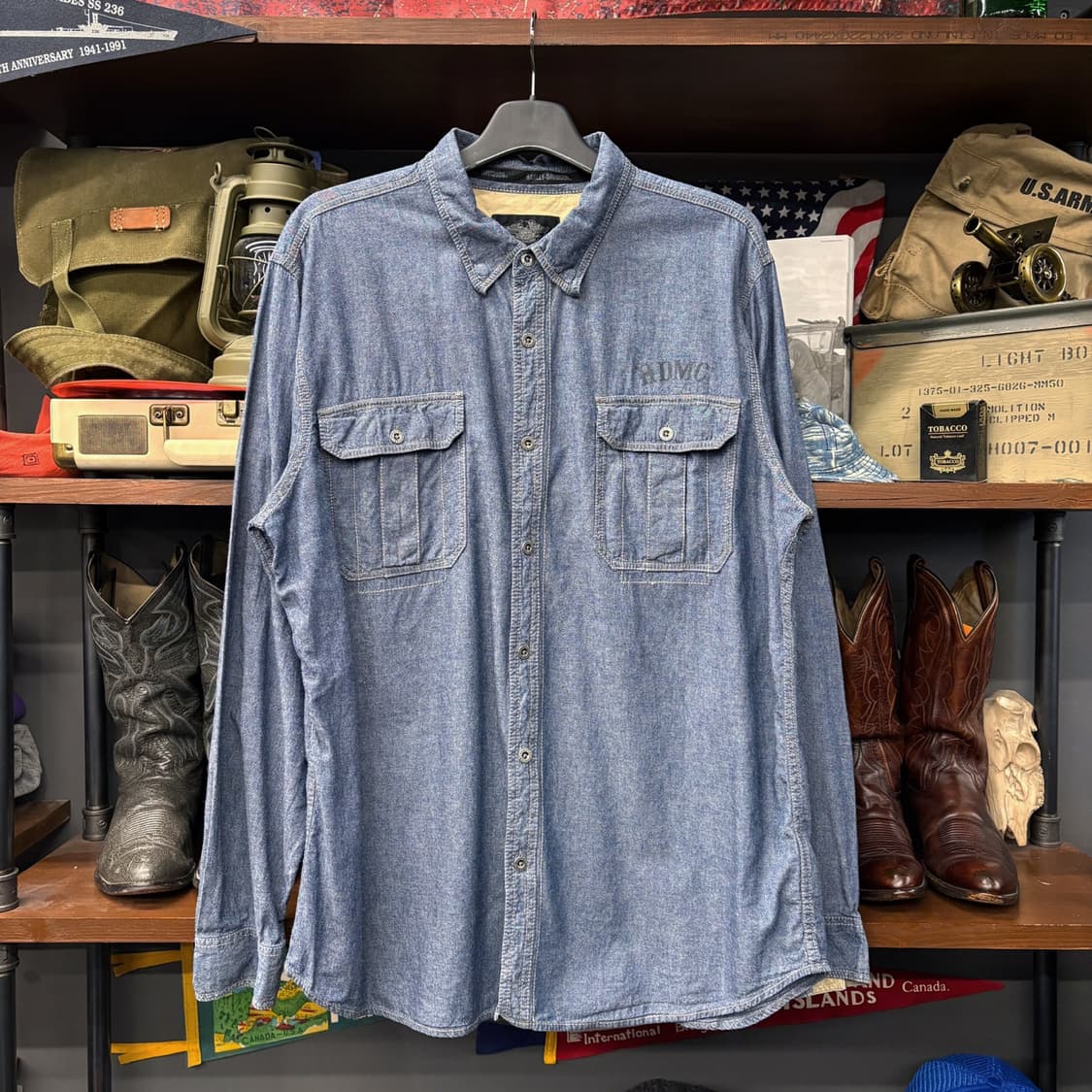 10s 할리데이비슨 HDMC 레이싱 헤리티지 #1 데님워크 셔츠 N283 상품이미지1