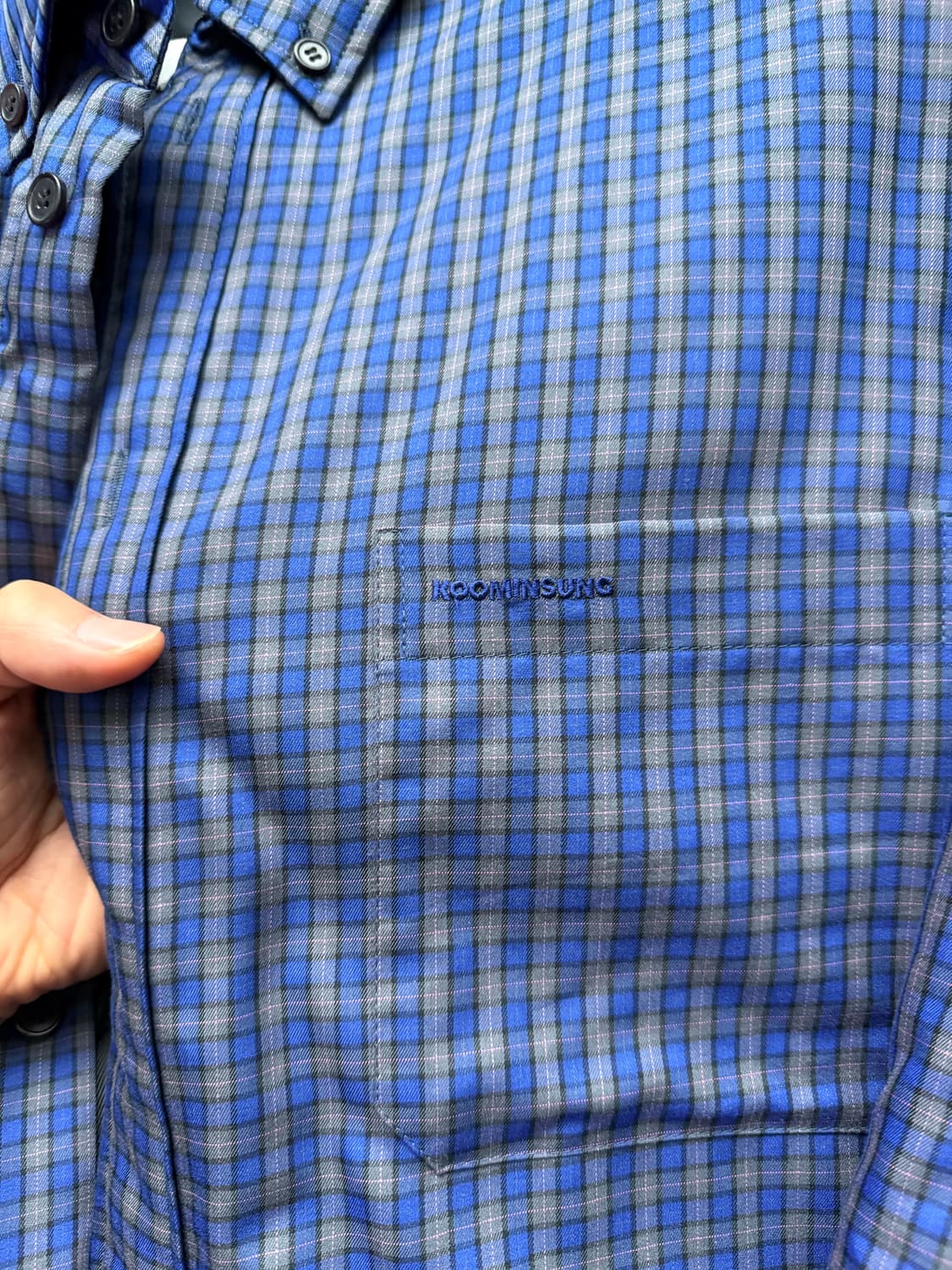 구민성 체크 패디드 셔츠 상품이미지2