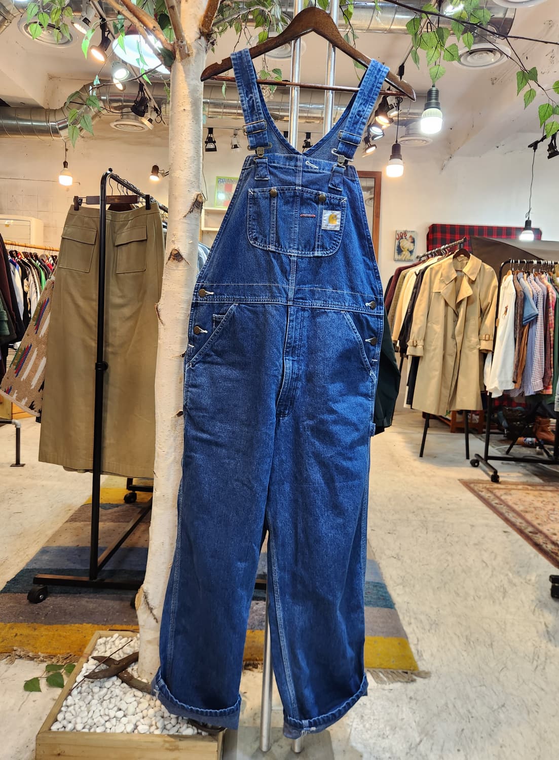 남,여 31사이즈 미만) carhartt 칼하트 오버롤 데님 팬츠 상품이미지2