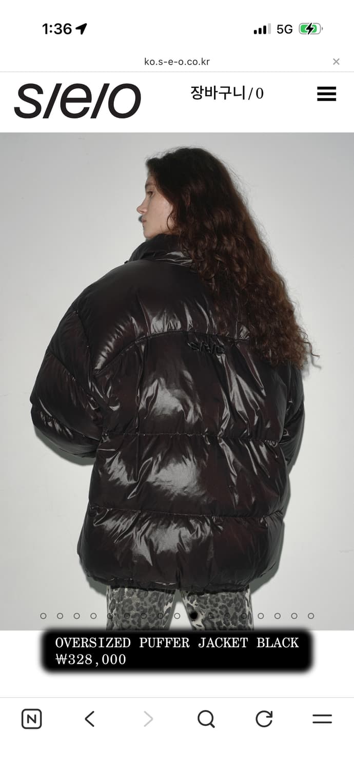 에스이오 오버사이즈 푸퍼 자켓 블랙 상품이미지2