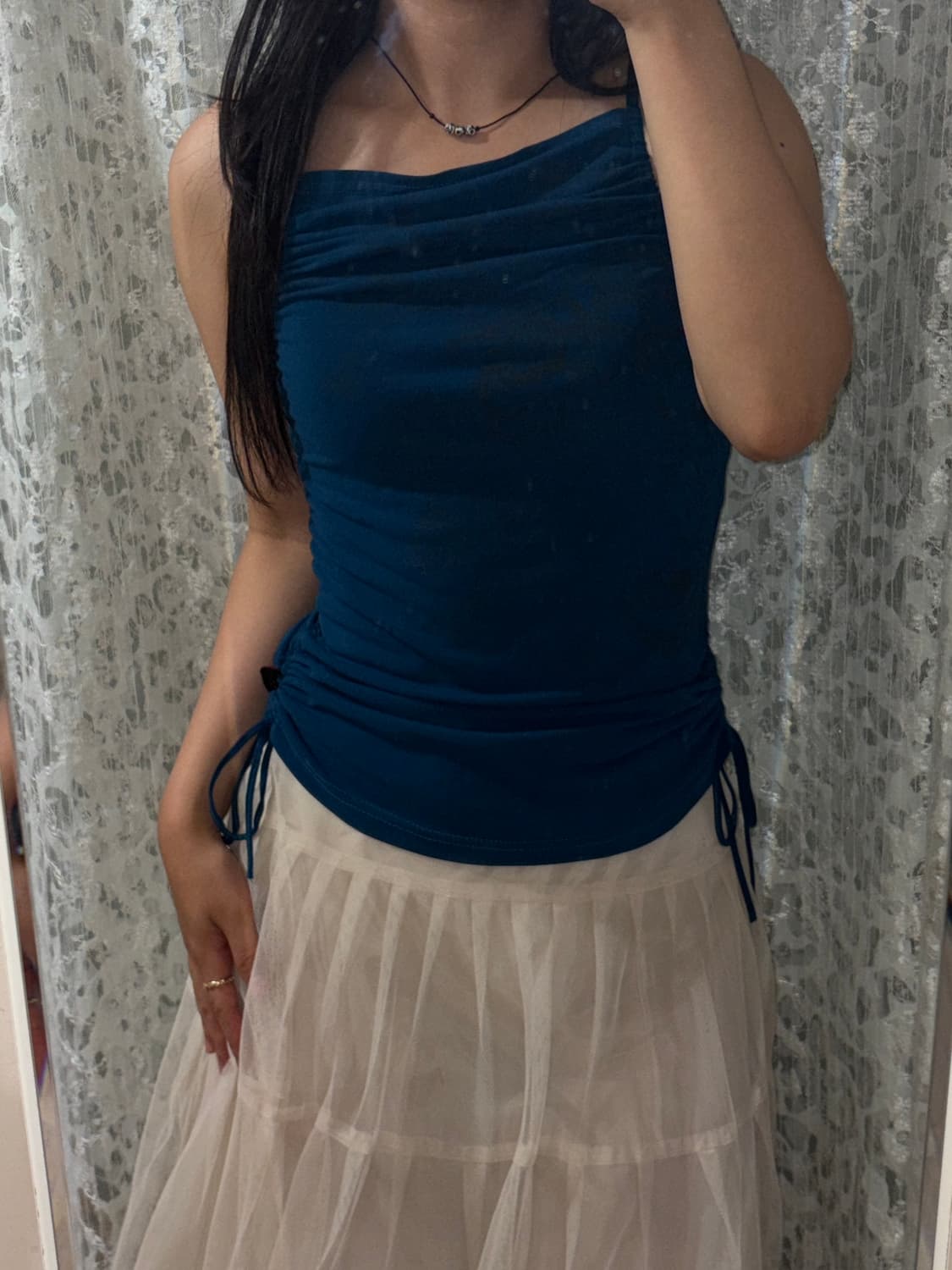Blue oriental sleeveless 상품이미지2