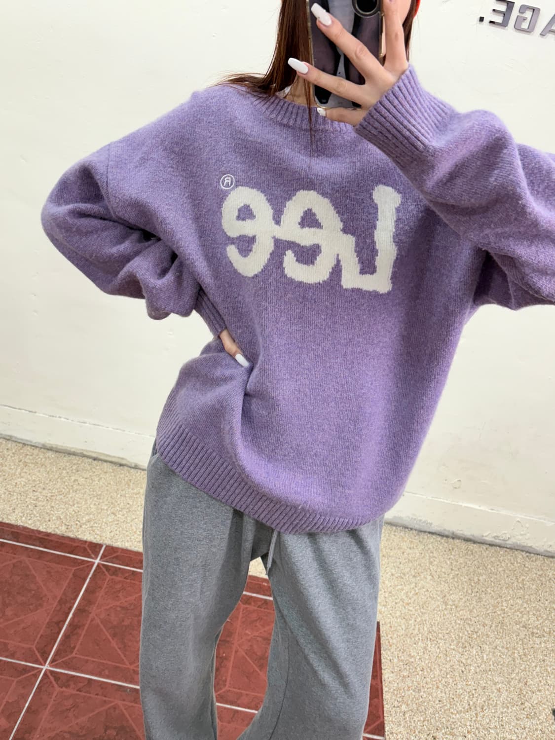  LEE 니트 연보라 상품이미지2