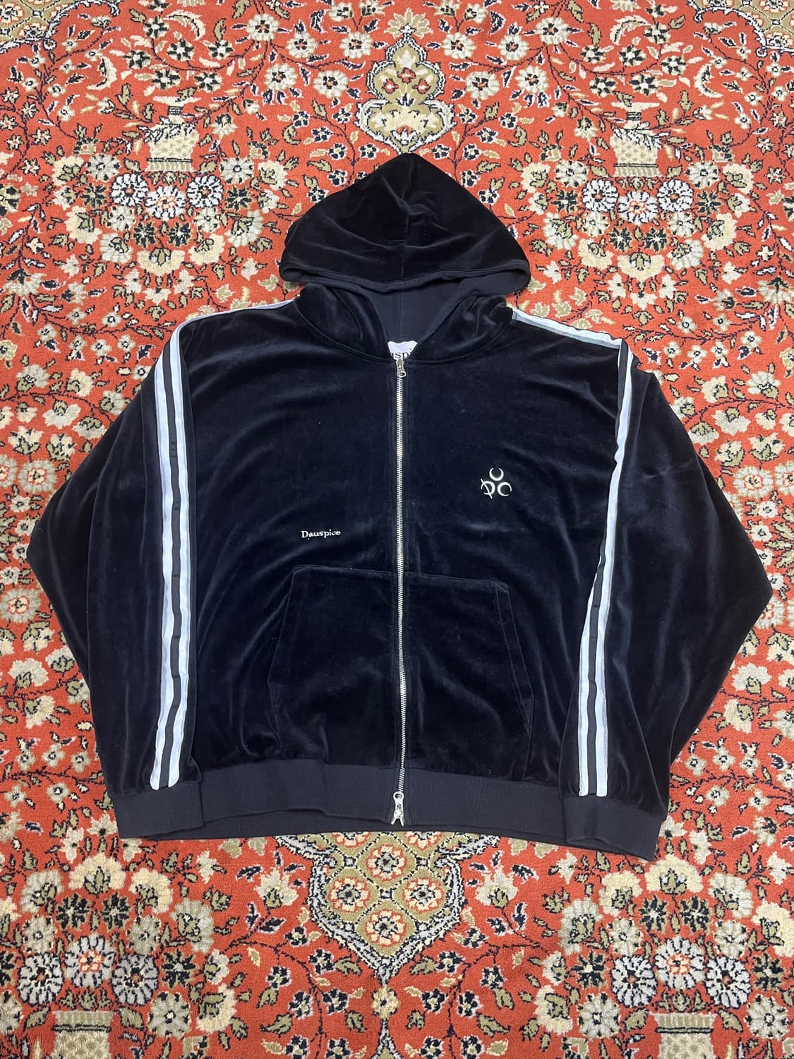 [1] 디오스피스 벨벳 후드집업 블랙 상품이미지1