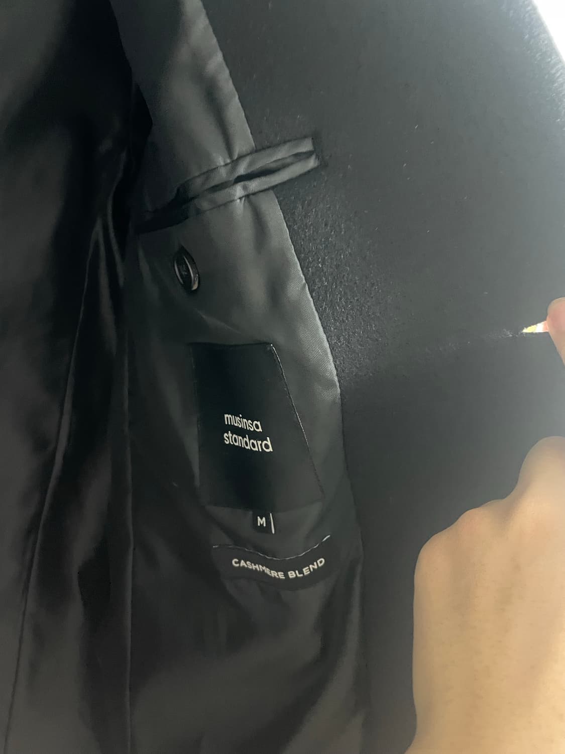 무신사스탠다드 오버사이즈 싱글코트 캐시미어블렌드 상품이미지8