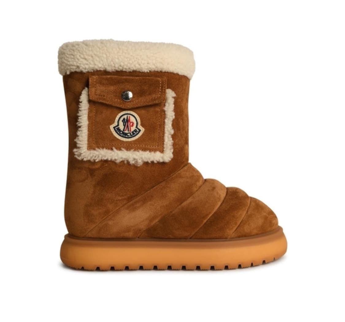 MONCLER 몽클레르 가이아 로고 스웨이드 부츠 상품이미지1