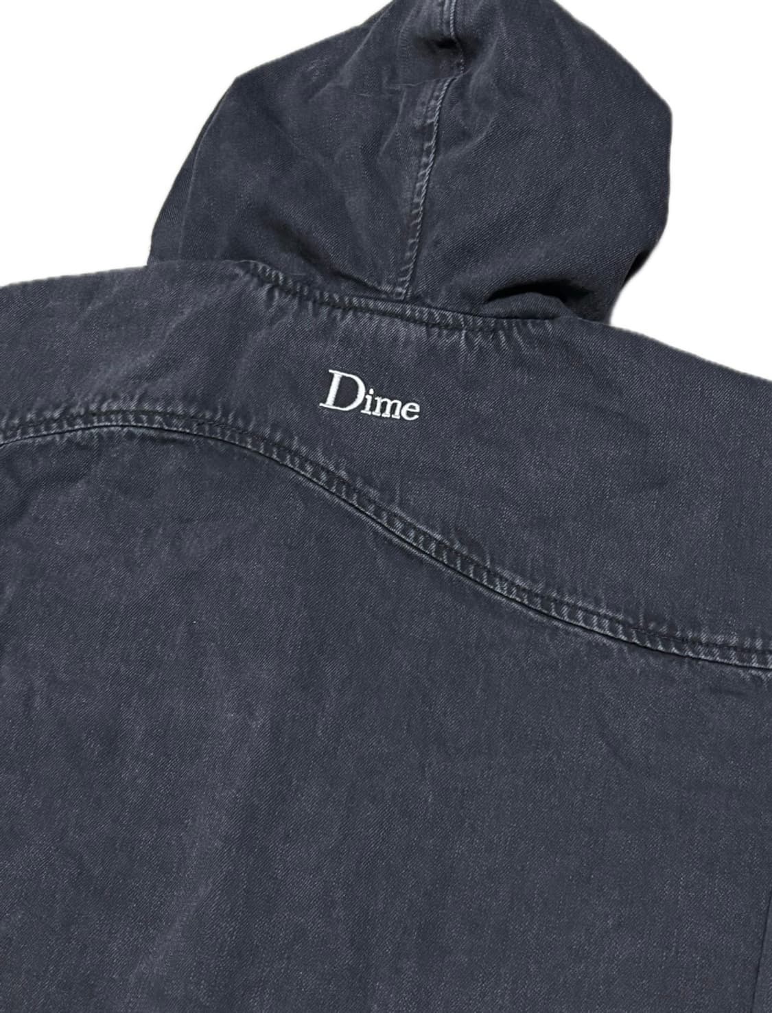 [L] 다임 데님 후드집업 블랙 상품이미지5
