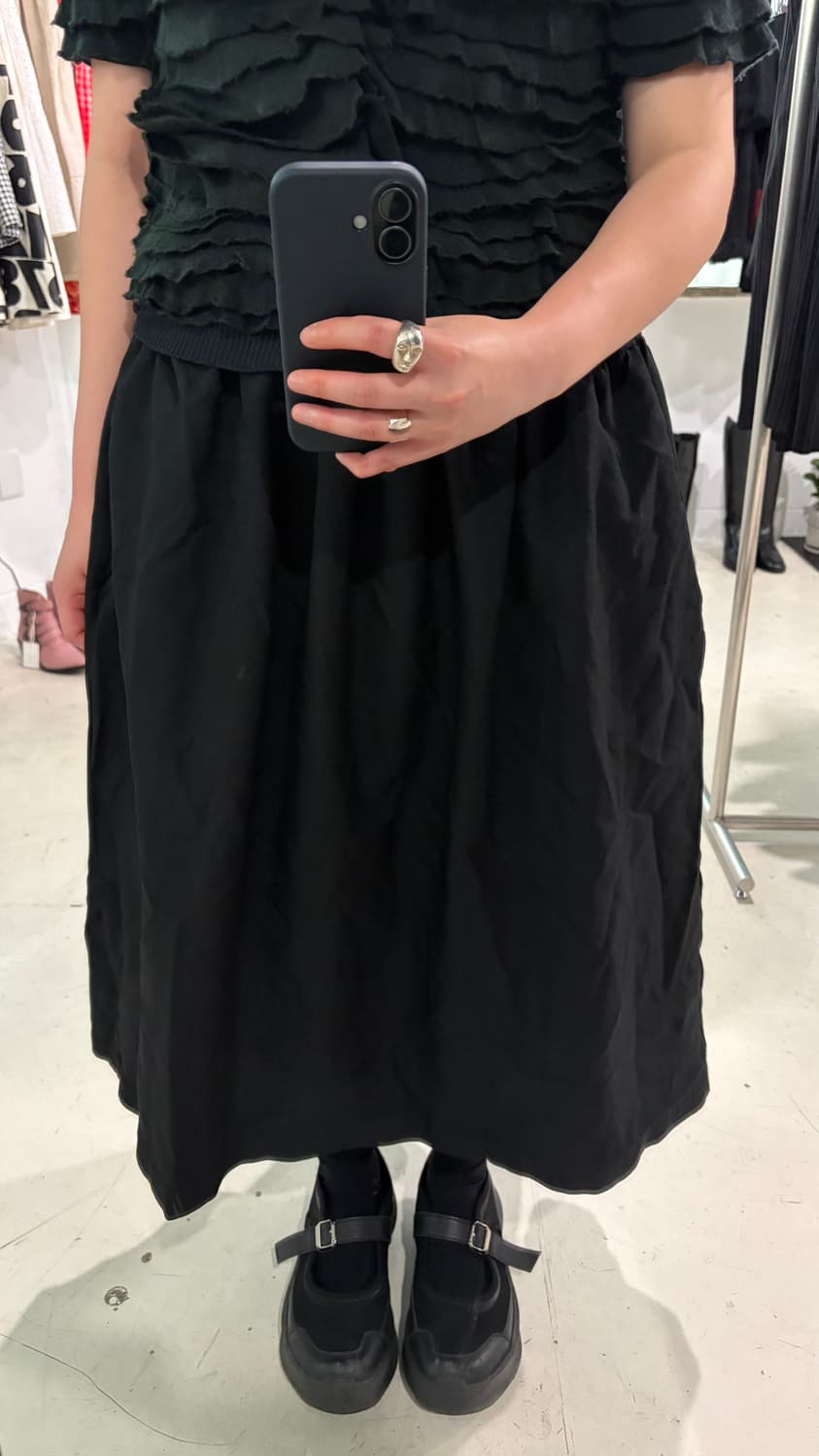 Asymmetry Volume Gather Skirt 상품이미지10