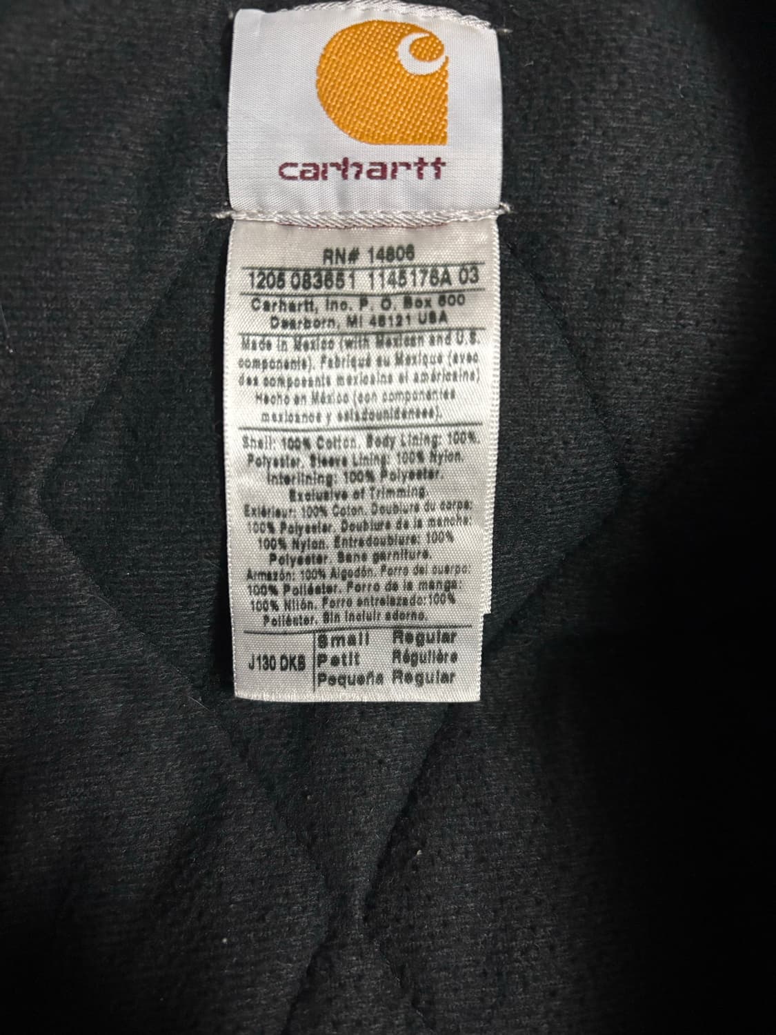 칼하트 J130 다크브라운 덕 액티브 워크자켓 상품이미지2