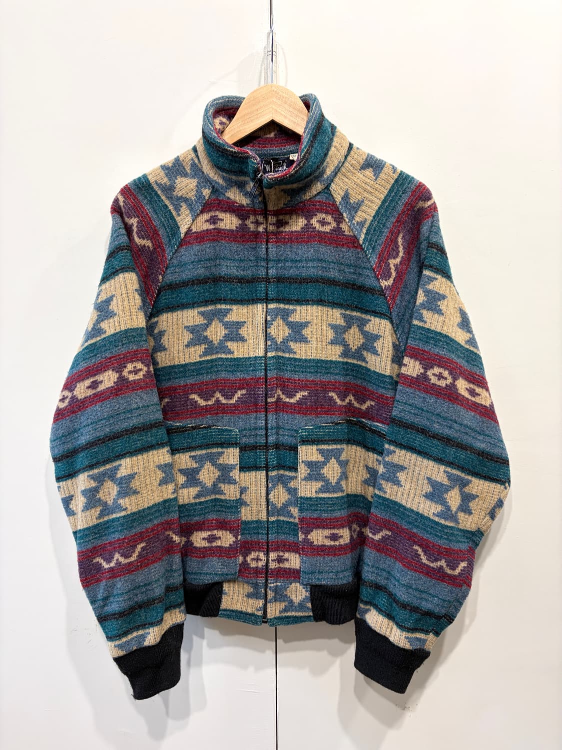 80's 울리치 나바호 패턴 울 자켓 상품이미지1