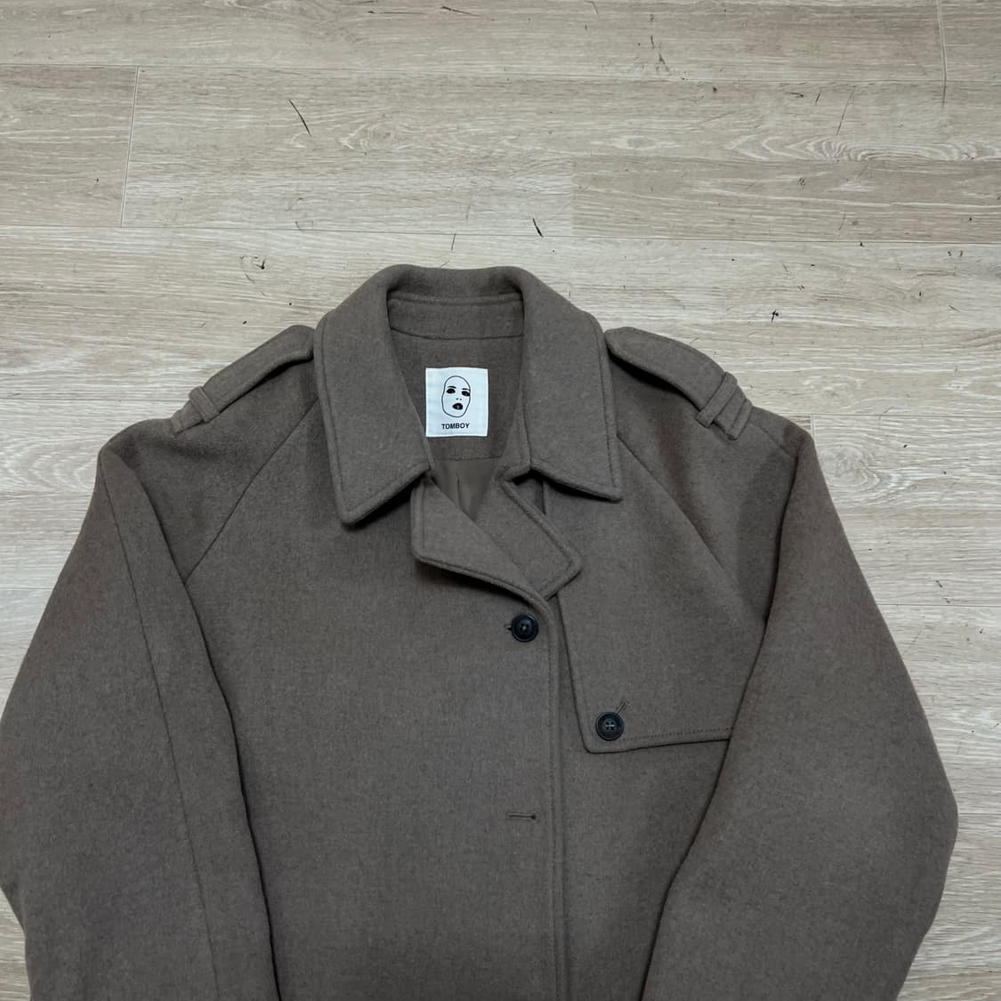 스튜디오 톰보이 여성 더블 롱 코트 [브라운] 80-90-160 상품이미지2