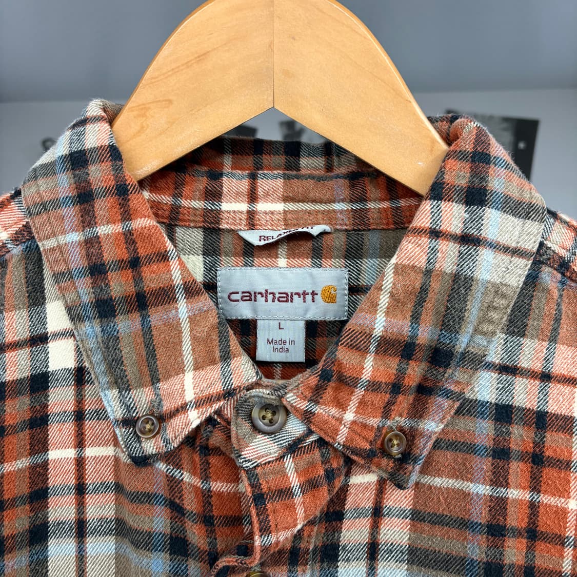 (L) 칼하트 투 포켓 플란넬 체크 셔츠 상품이미지4