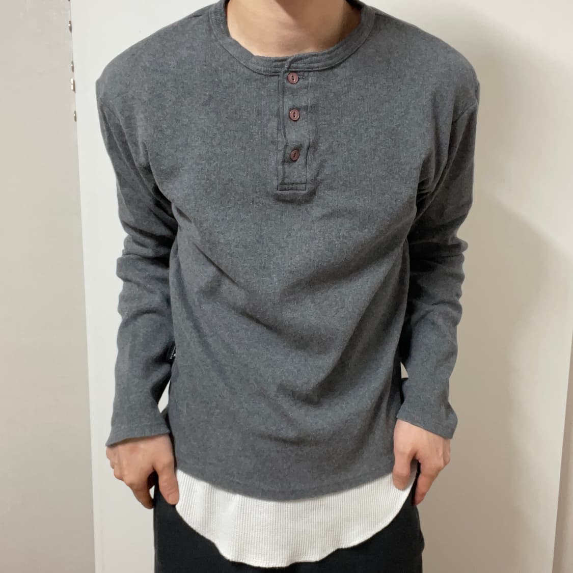 AVIREX GRAY KNIT LONG SLEEVE 상품이미지1