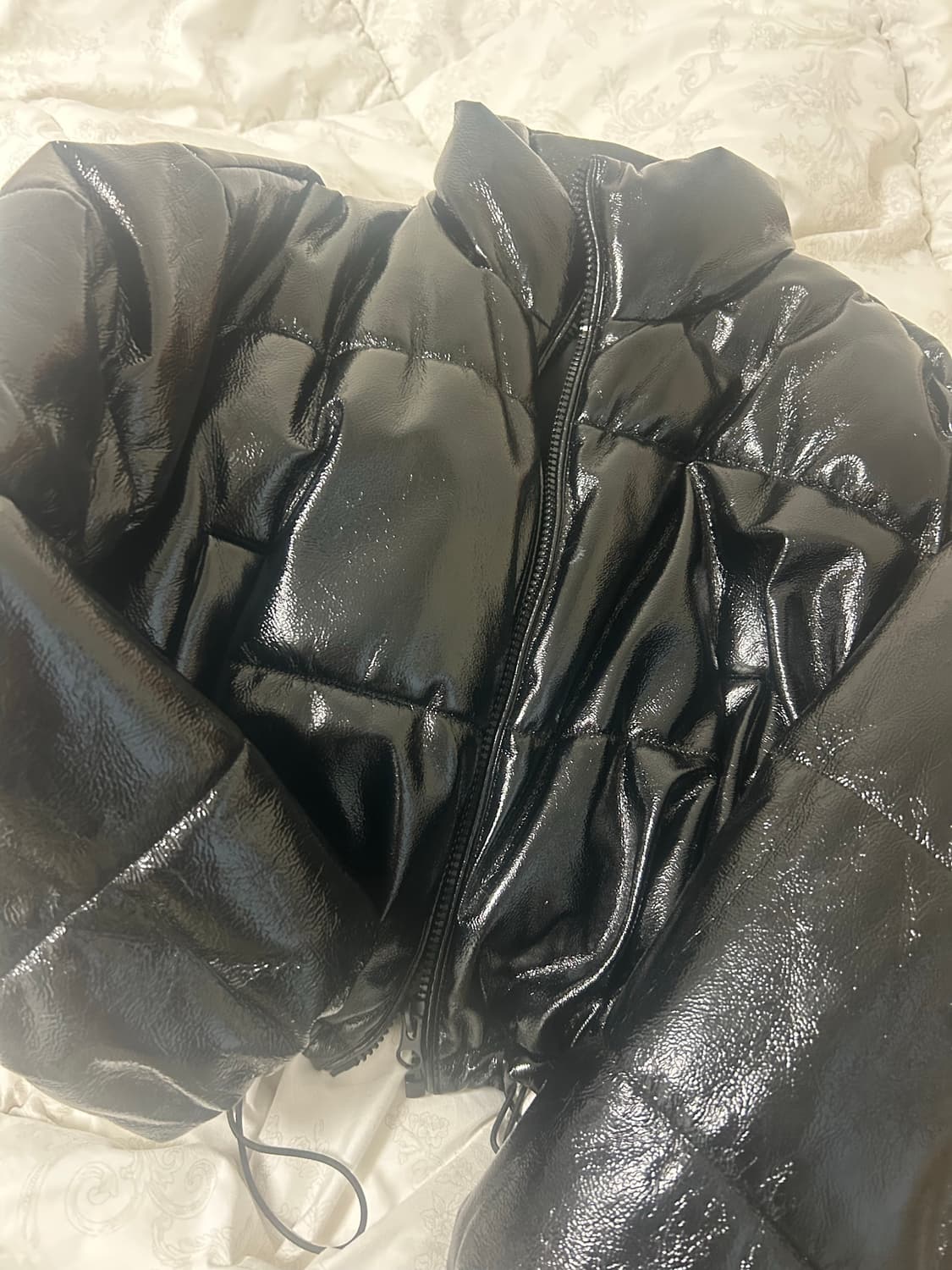 (무조건 무배) 가죽 숏패딩 상품이미지1