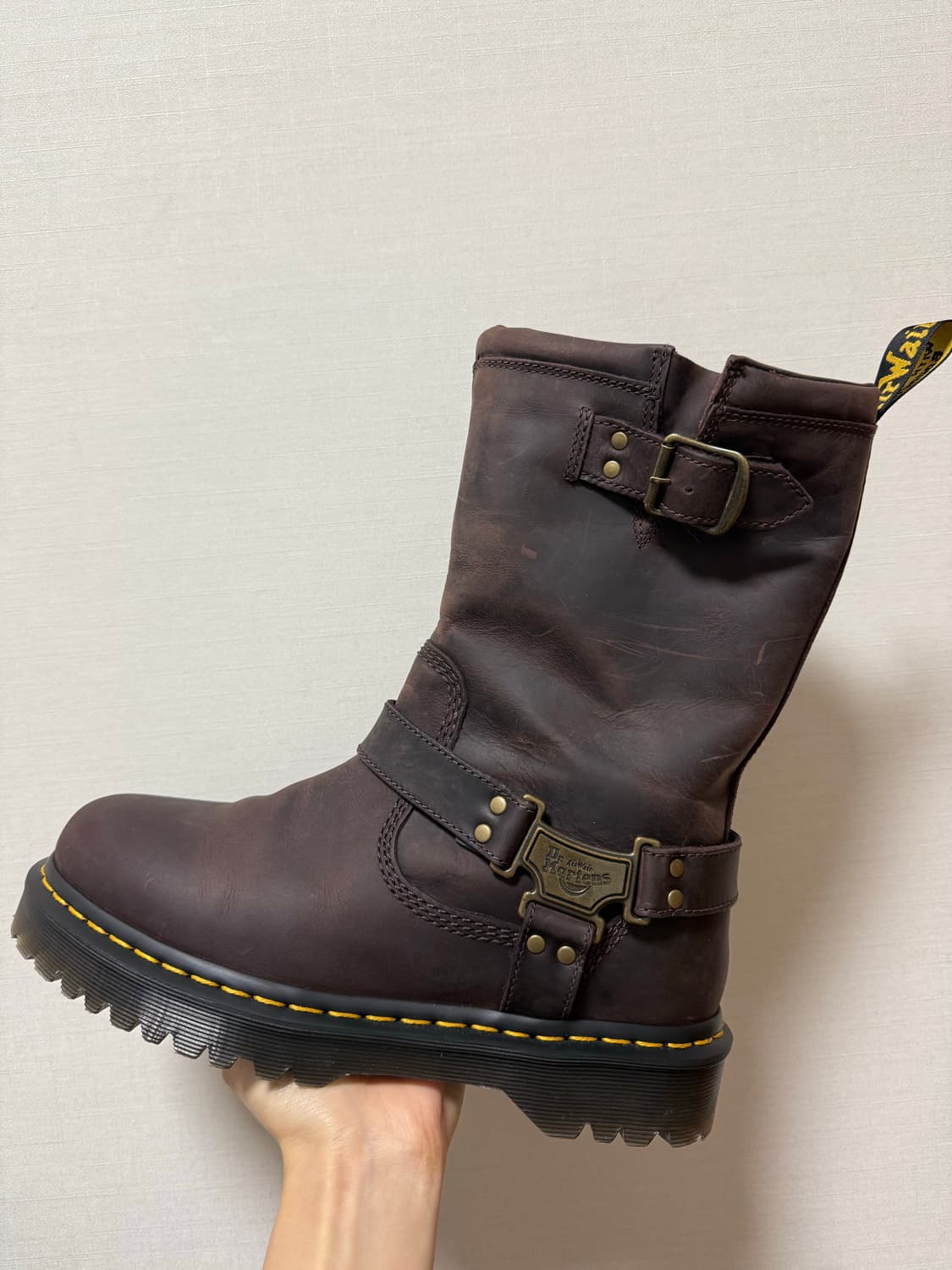 [260] 닥터마틴 애니스톤 하이 레더부츠 브라운 상품이미지3