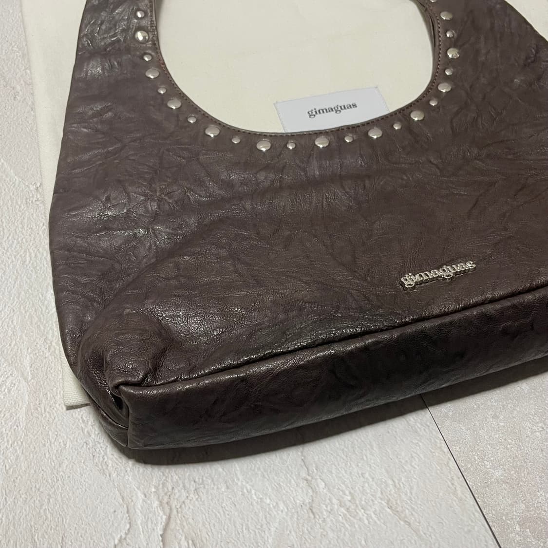 기마구아스 franca 프랑카 램스킨 숄더백 브라운 상품이미지3