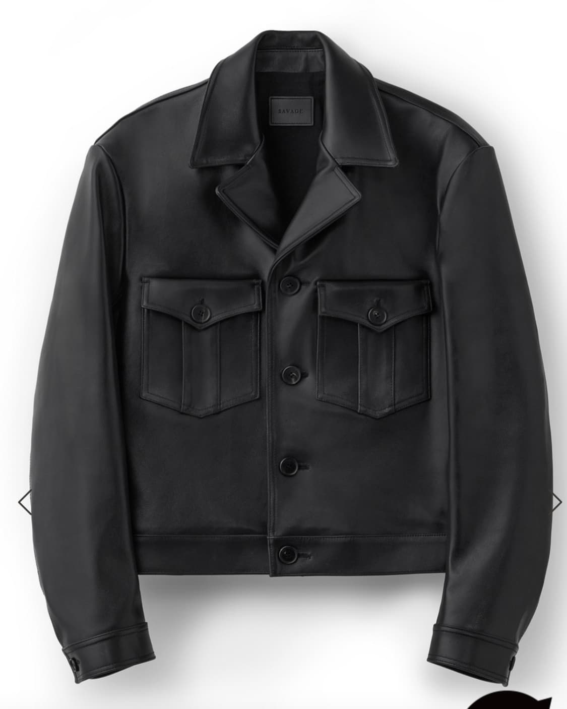 세비지 밀리터리 레더 자켓 상품이미지3