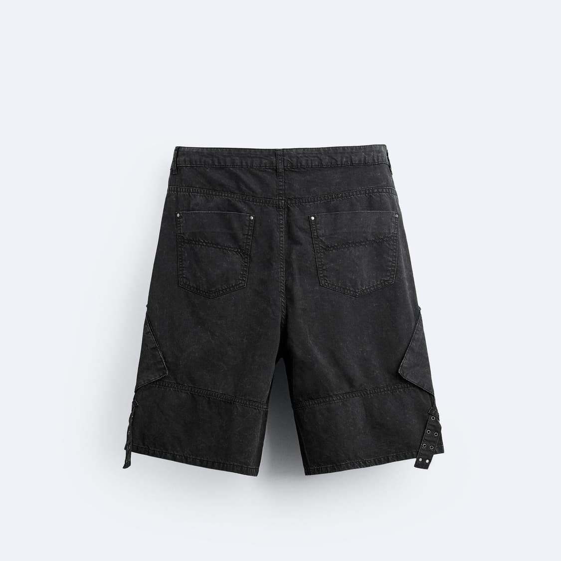 자라 벨트 카고 버뮤다 팬츠 새상품 상품이미지6