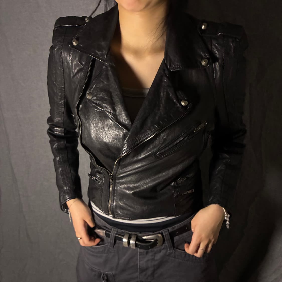 lamb skin leather jacket 상품이미지2