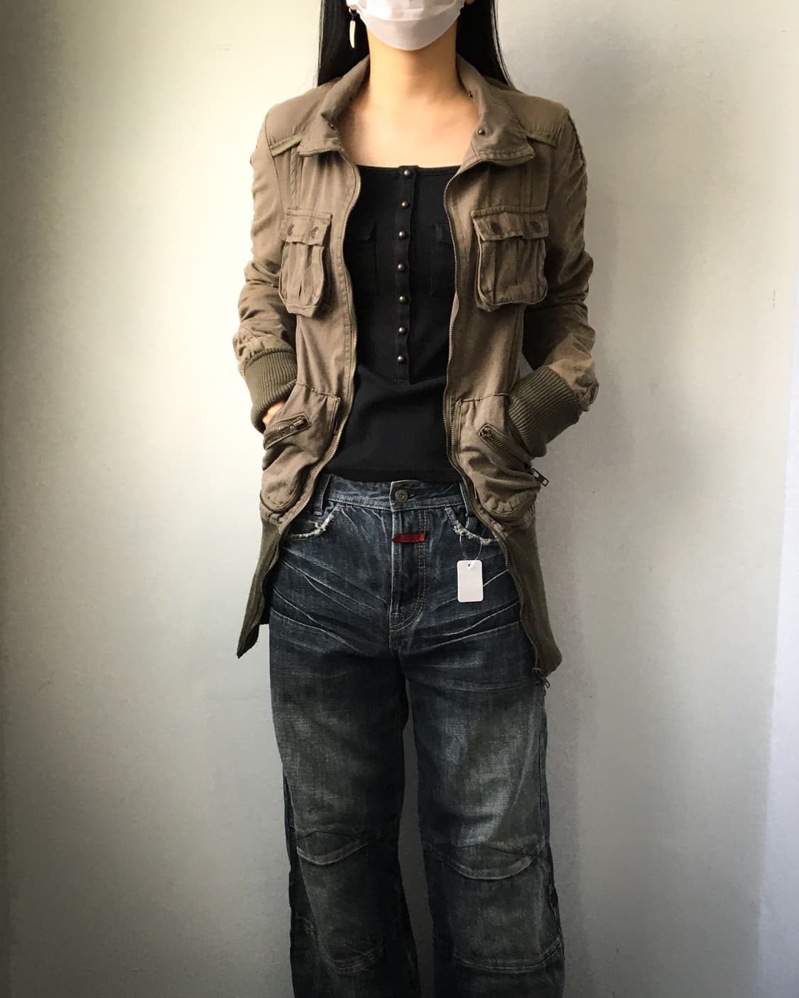 Shirring multi pocket point high neck ja 상품이미지7