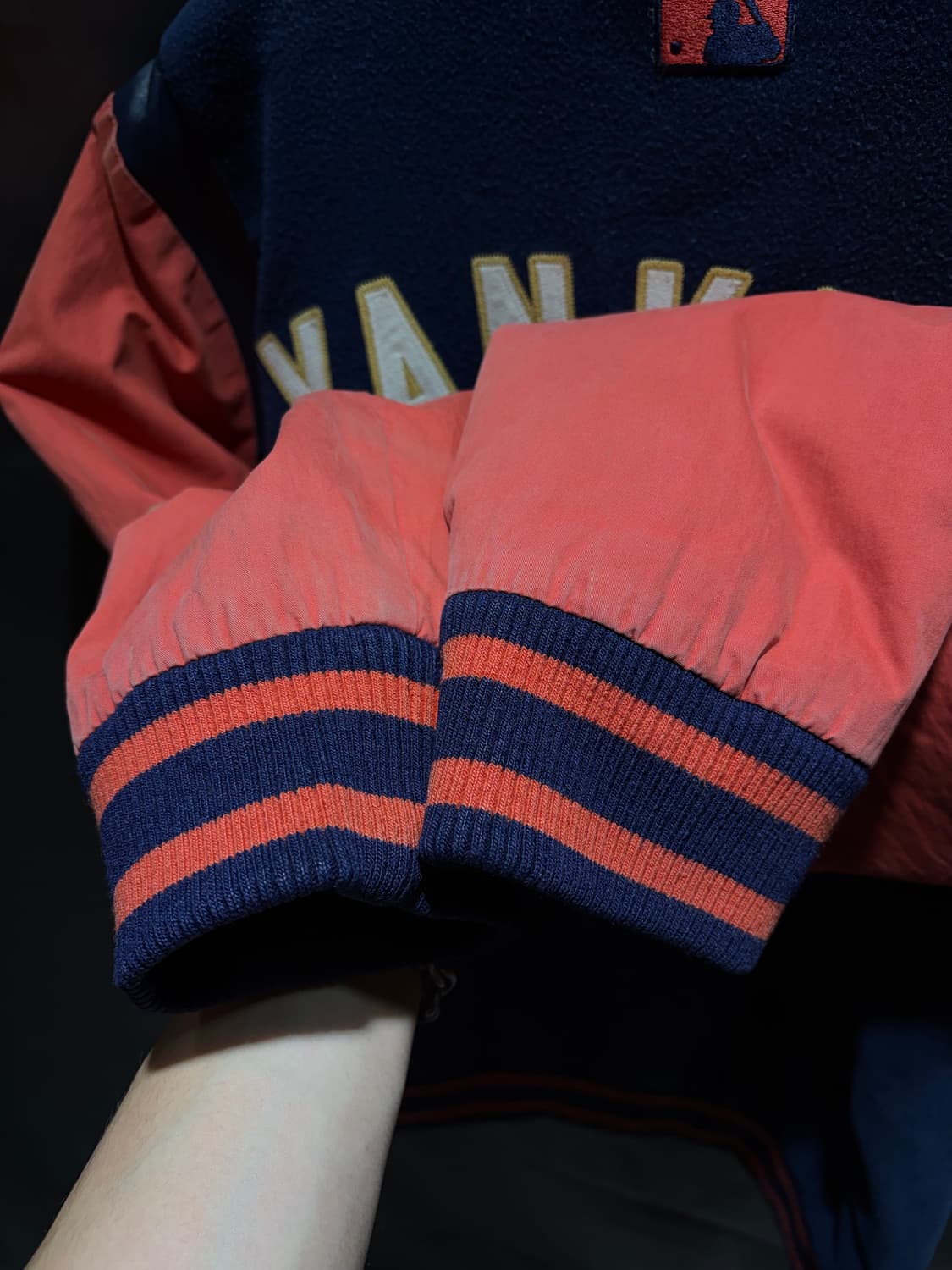 L MLB 뉴욕양키스 패치 빅로고 바시티 자켓 상품이미지8