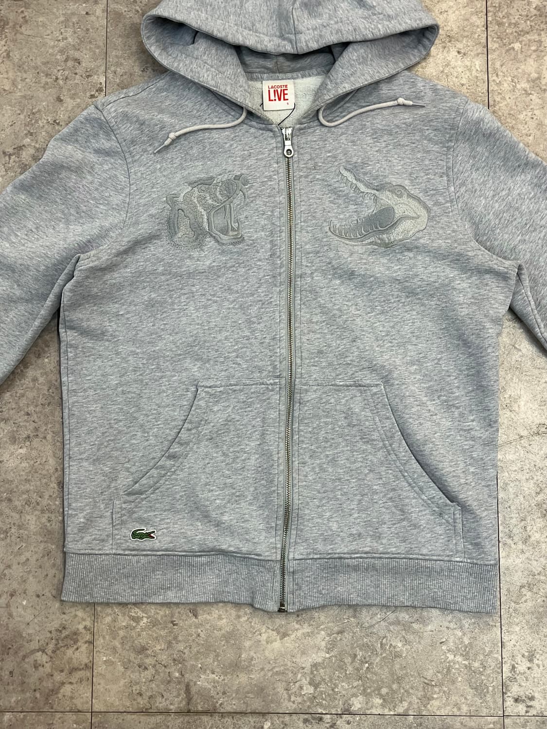 라코스테 자수 후드집업 그레이 5 #csz2337 상품이미지5