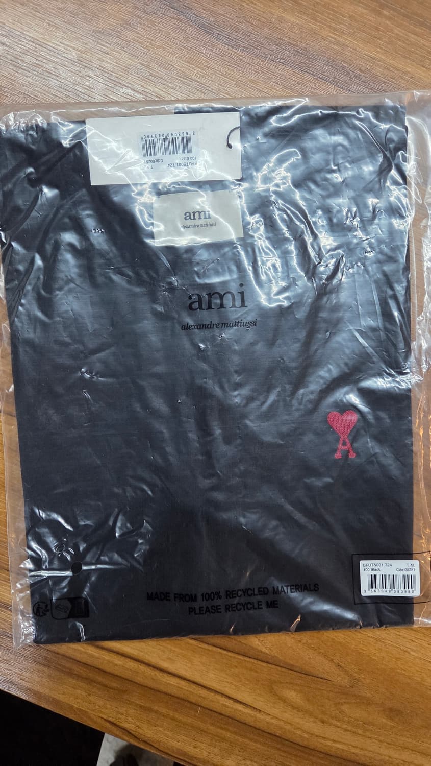 아미 스몰하트 반팔티 블랙XL (새상품/정품) 상품이미지1