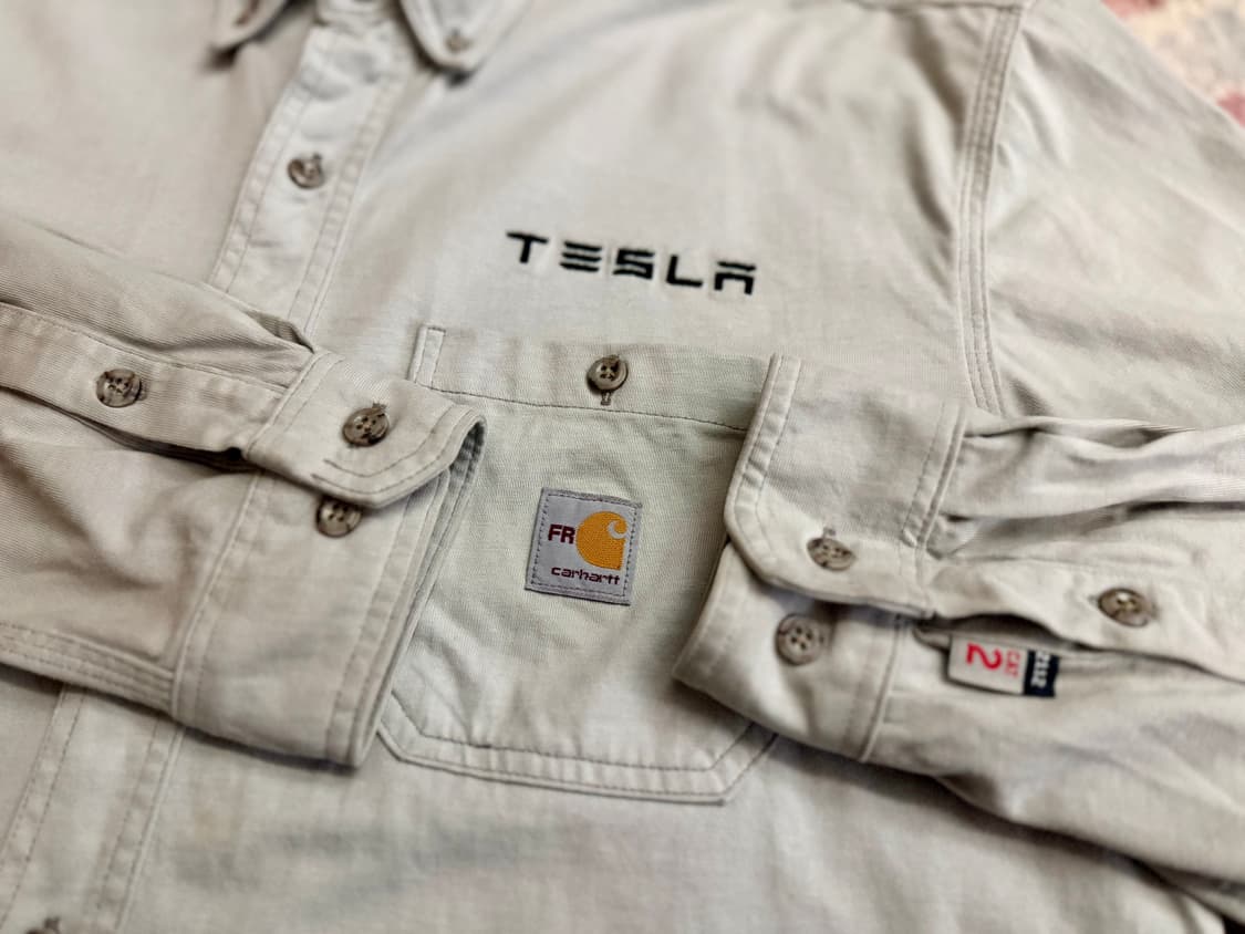 [칼하트x테슬라] ‘19 팩토리 엔지니어 지급용 FR 워크 셔츠 (L) 상품이미지1