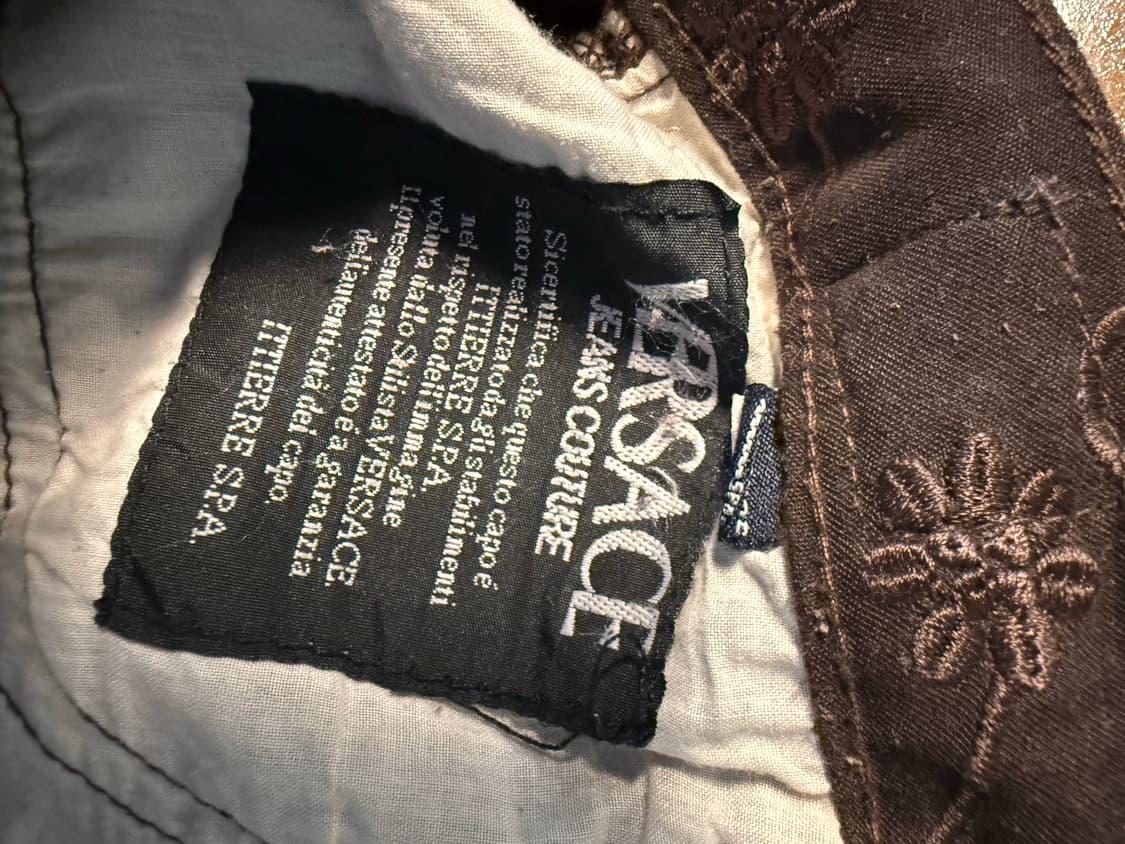 28 베르사체VERSACE 진 쿠튀르 플라워 자카드 팬츠 브라운 상품이미지6