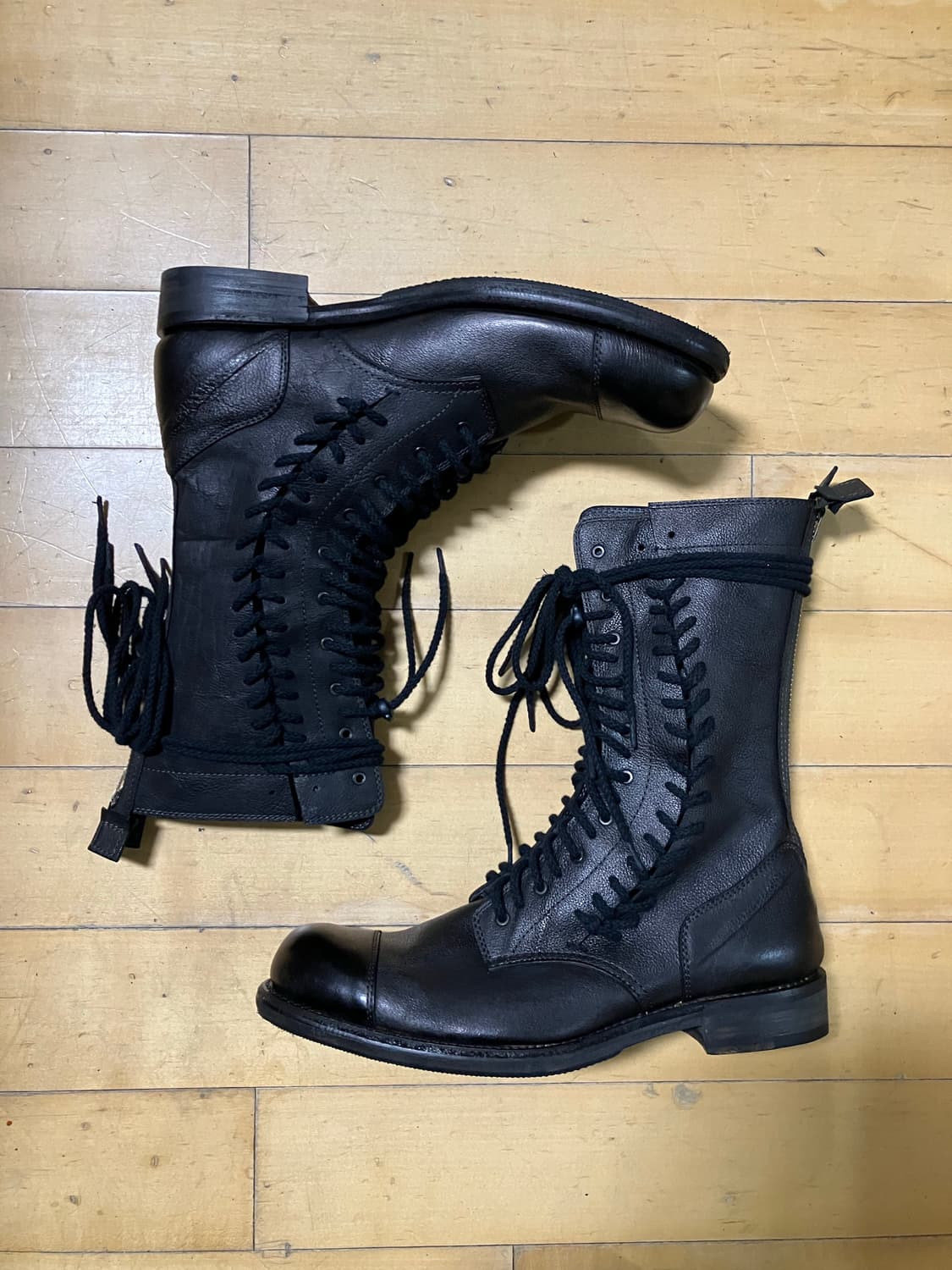 Hiromu takahara 로엔 트리플 레이스업 컴뱃 부츠  270 상품이미지2