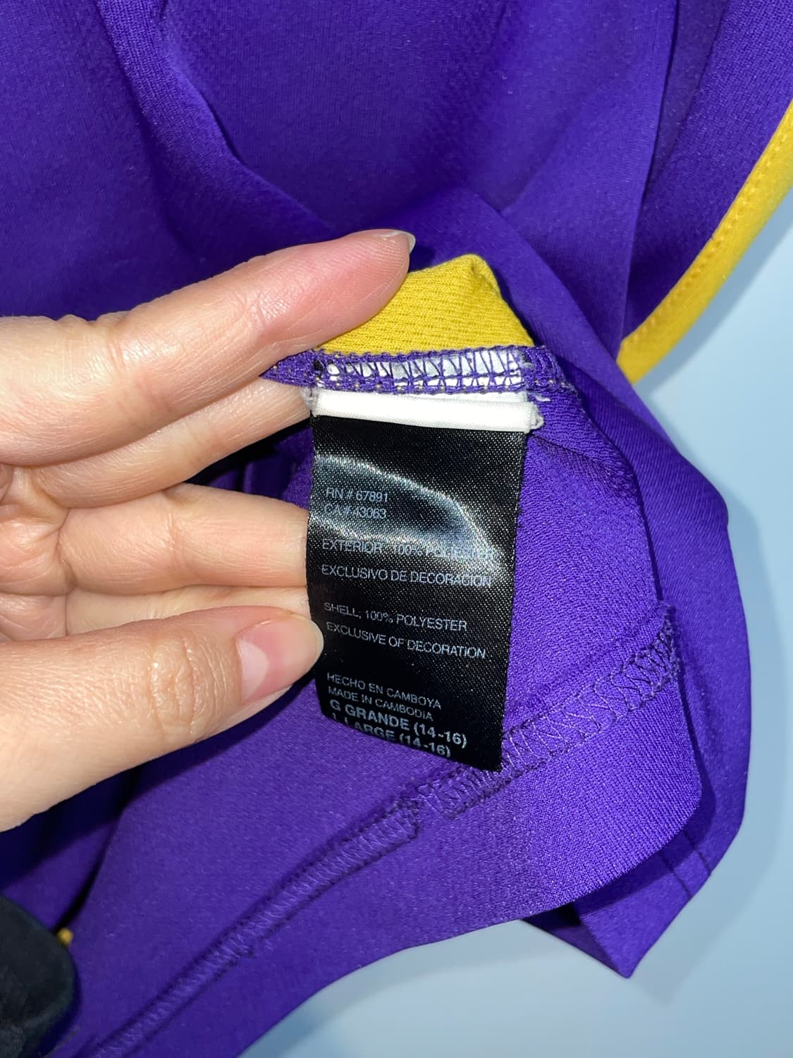 아디다스 NBA 레이커스 농구 유니폼 퍼플 상품이미지6