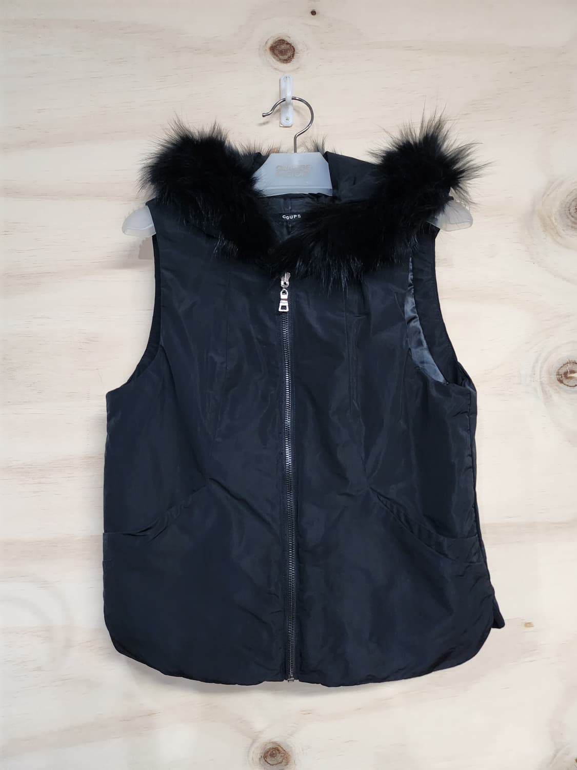 174) 꾸즈 COUPS 폭스블랙 퍼 패딩 조끼 상품이미지1