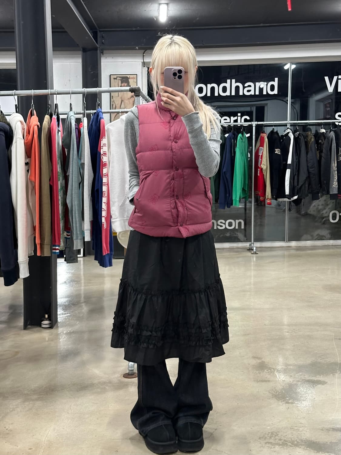 히스테릭 글래머 퍽베어 리버시블 조끼 패딩 상품이미지2