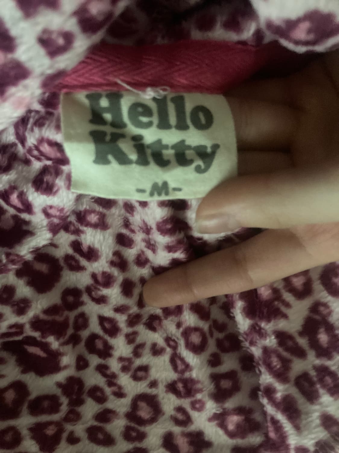 산리오 헬로키티 핑크 레오파드 호피 폼폼후드집업 상품이미지2