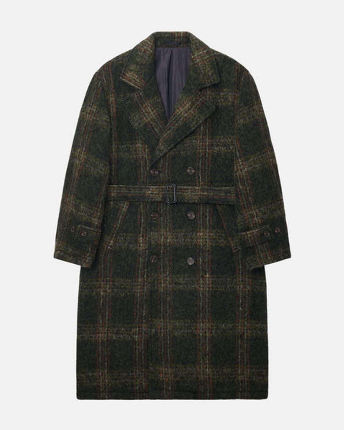 [L] 스투시 모헤어 체크 코트 새상품 상품이미지3