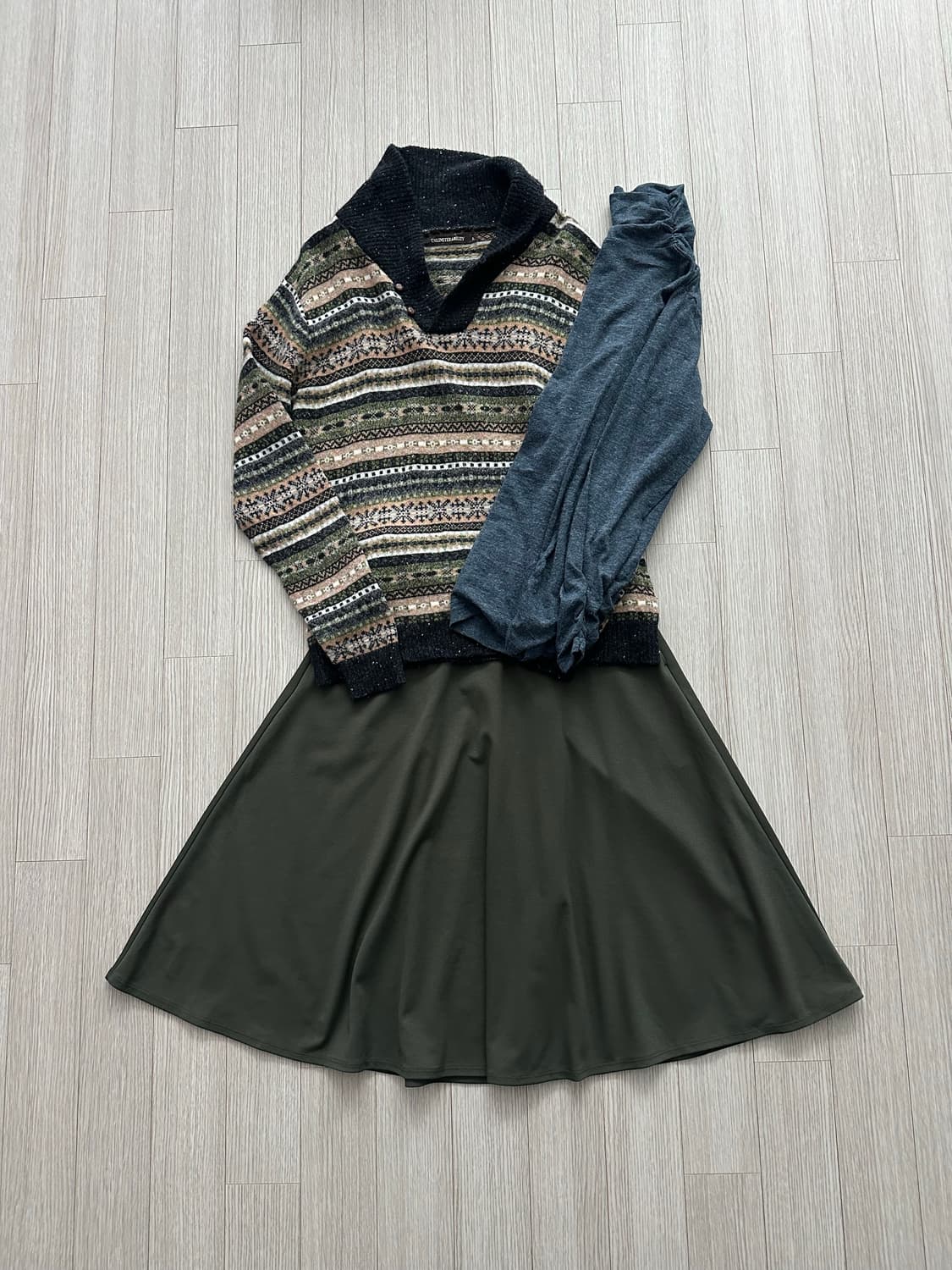 jpn 하구미 웨스턴 괴짜 키치 핀터깔 레이어드 코디세트 상품이미지5