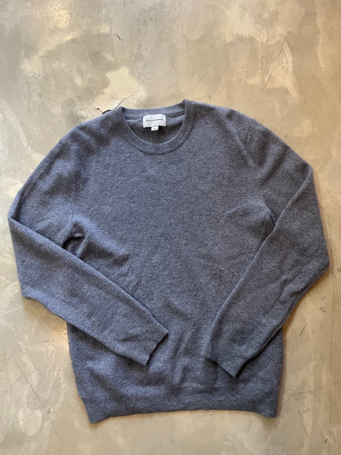 솔리드 옴므 그레이 니트 100 상품이미지3