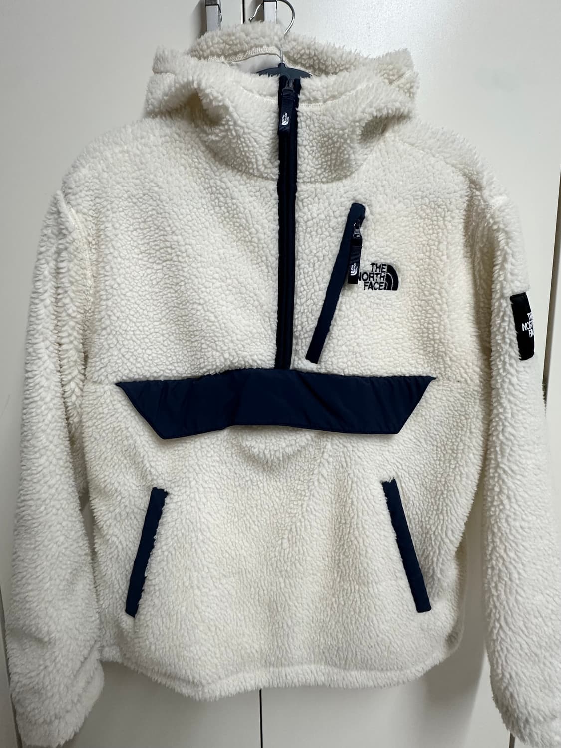 노스페이스 아노락 뽀글이 후드집업 화이트 S(90) 상품이미지1