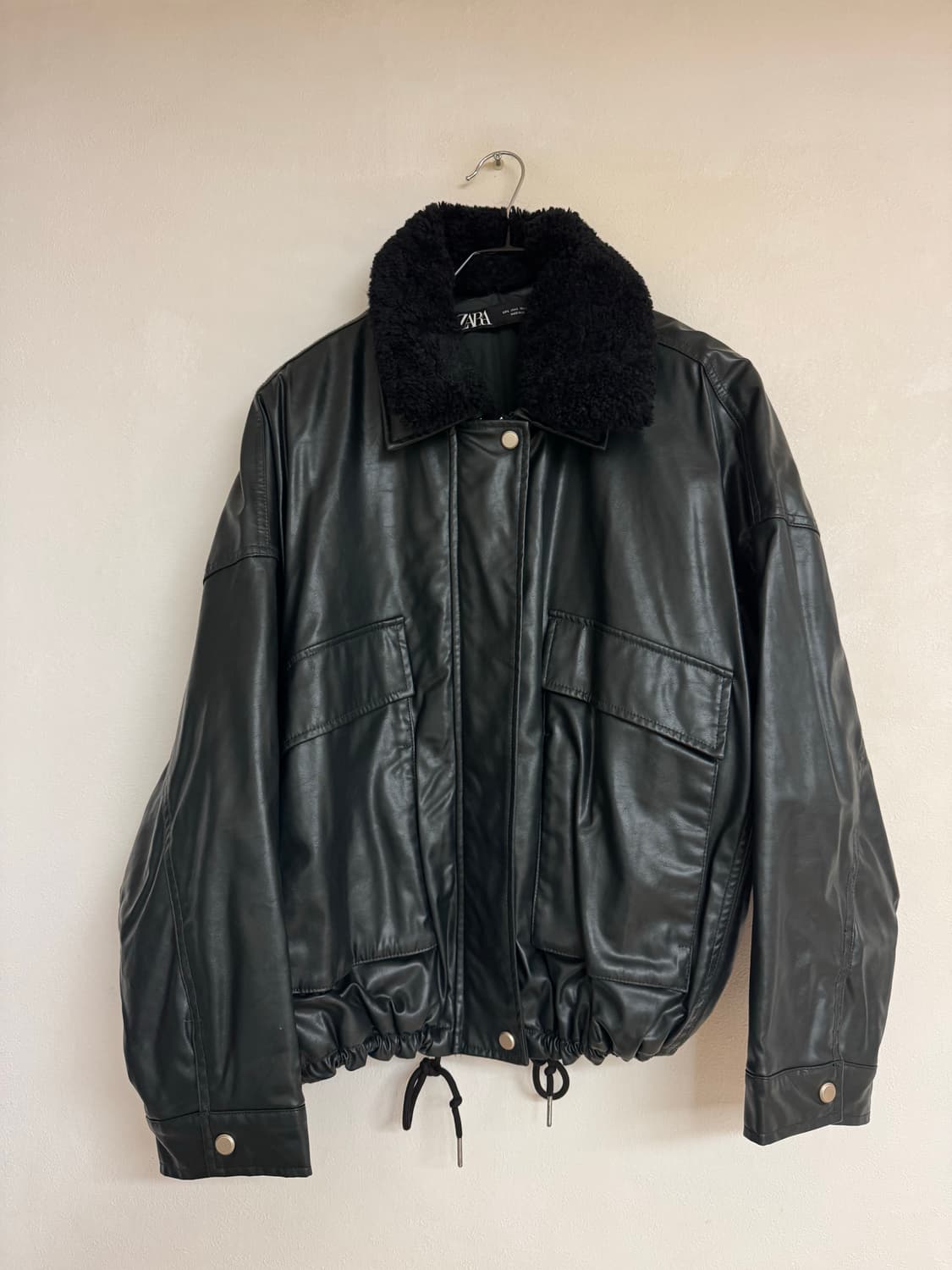 Zara 2way 누빔 레더 자켓 상품이미지1